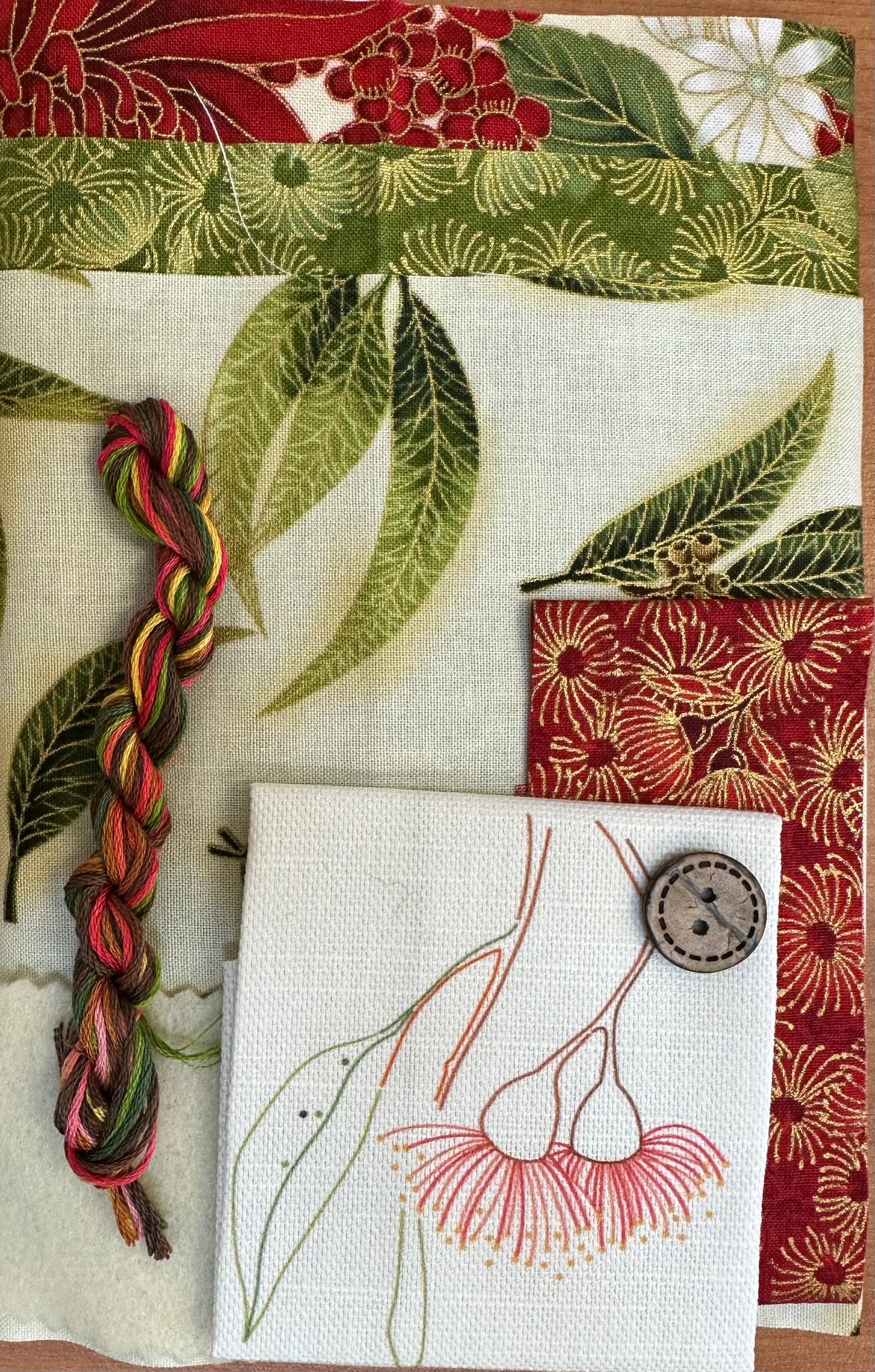 Embroidered Flowering Gum Needlecase