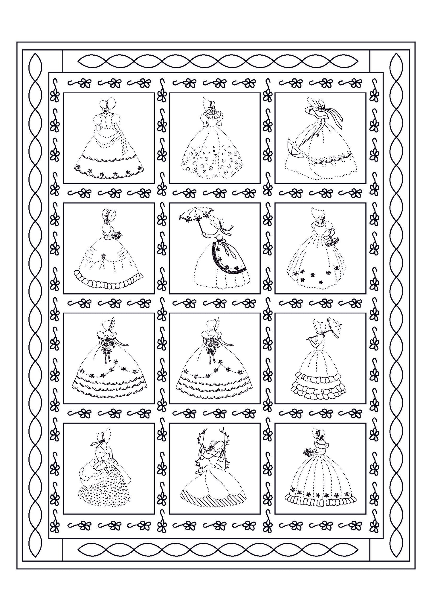 Crinoline Ladies 1 - Candlewicking Book