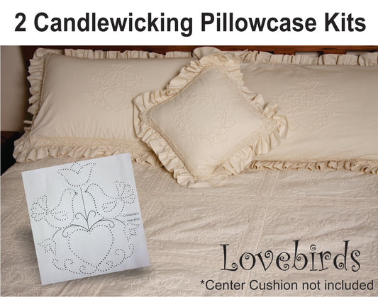 Love Birds - Candlewicking Kit - Pillow