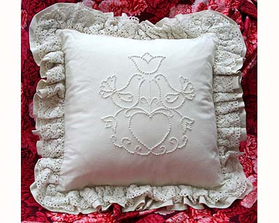 Love Birds - Candlewicking Kit - Cushion