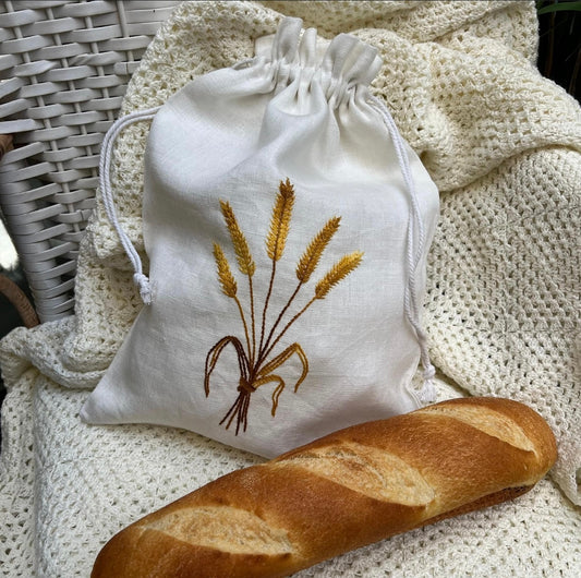 Embroidered Bread Bag